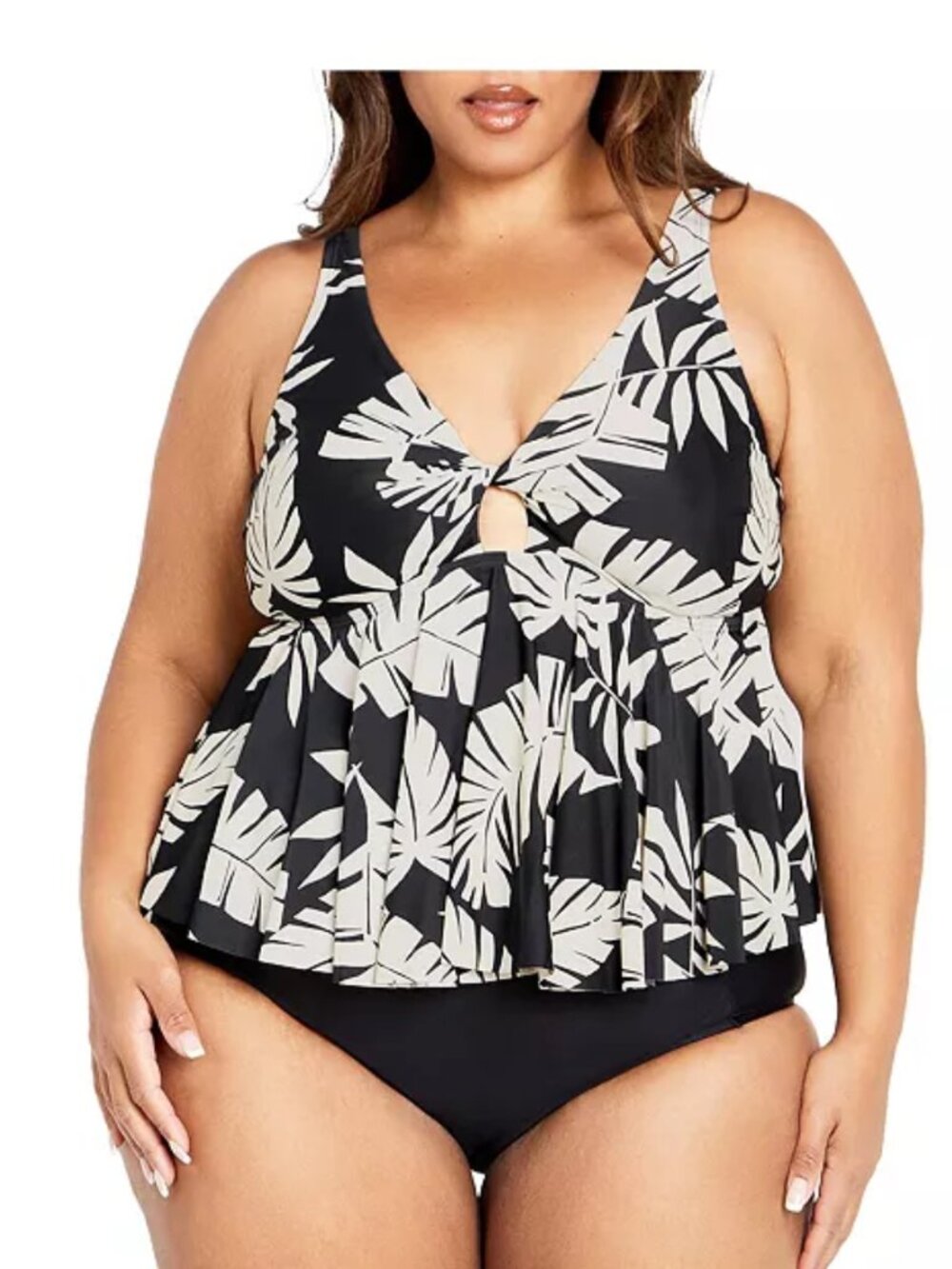 Palma Print Tankini - black